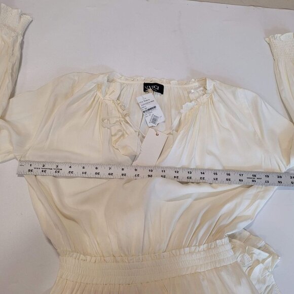 VICI Collection Smocked Long Sleeve Dress In Sweet Corn Size XS NWT - Picture 8 of 11